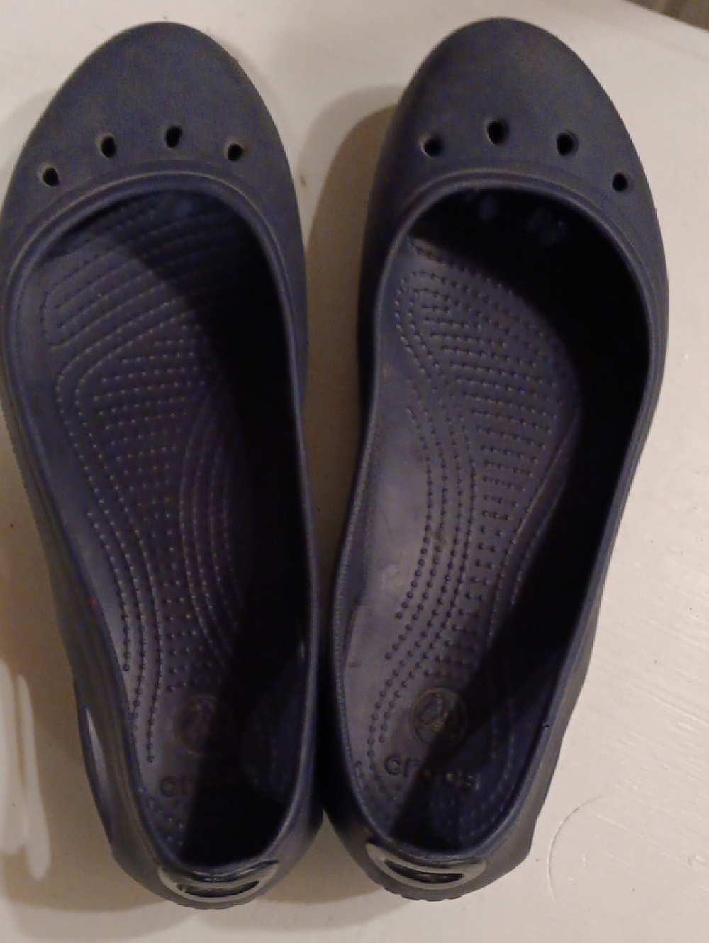 CROCS Women's Dark Blue Slip-On Ballet Flats